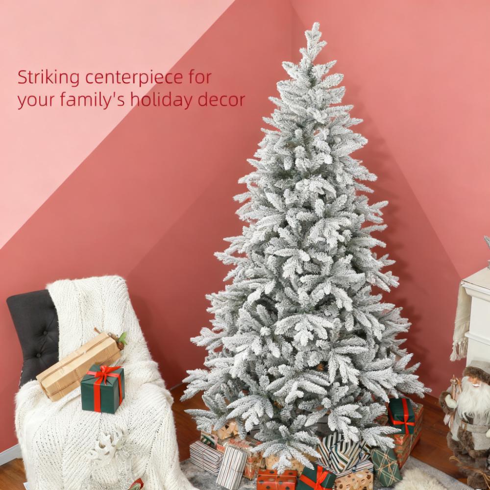 Hinged Artificial Flocked Christmas Tree