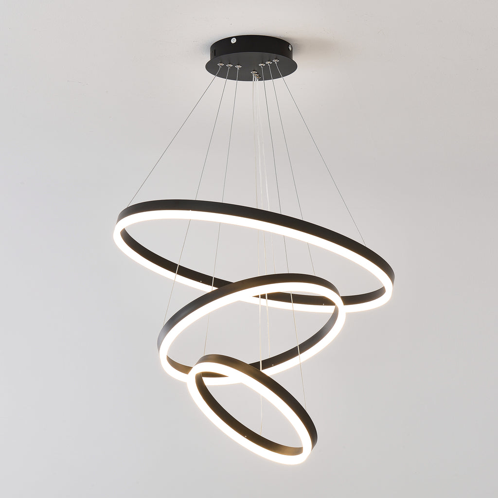 Modern 3 Rings Chandelier