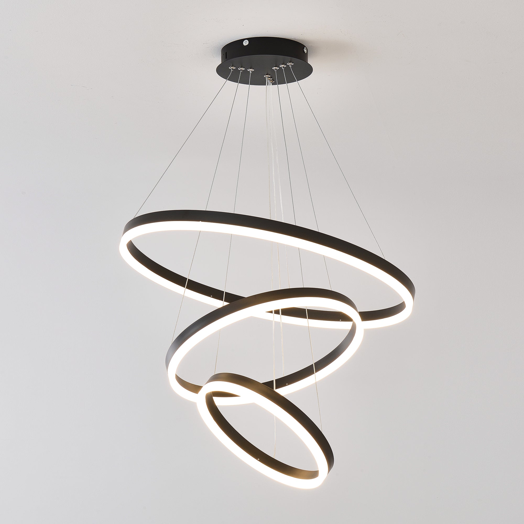 Modern 3 Rings Chandelier
