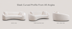 93.31" Minimalist Curved Sofa, 3 Seater