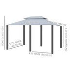 Outsunny 10' x 13' Patio Gazebo, Outdoor Canopy Shelter