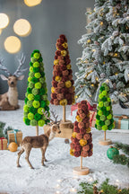 6.7x6.7x20" Tree Christmas Table Decor, Coffee