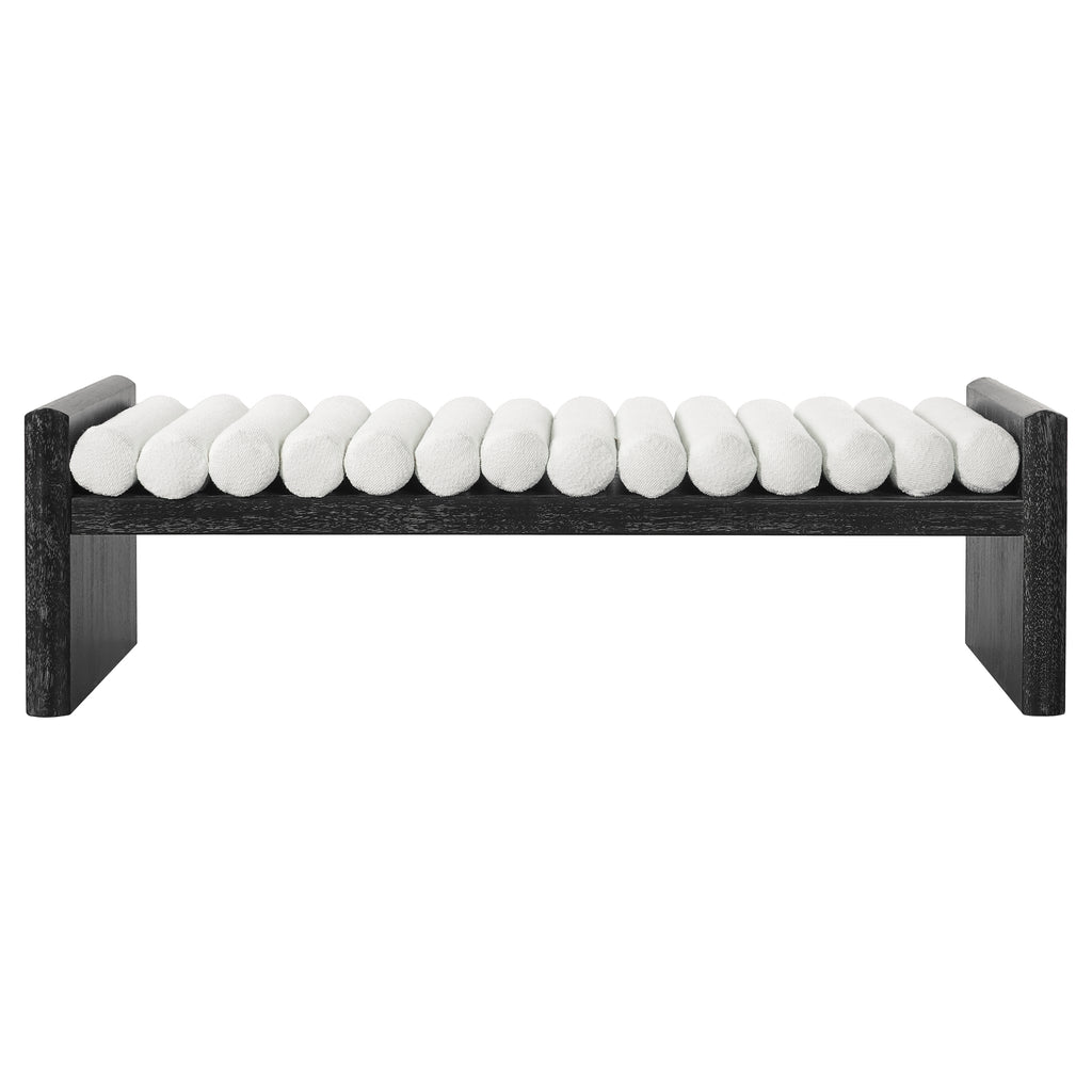 Modern Chenille Upholstered Bench