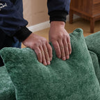 Convertible Floor Couch Sofa Bed - Dark Green