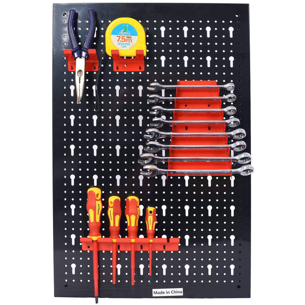 4ft Metal Pegboard Wall Organizer