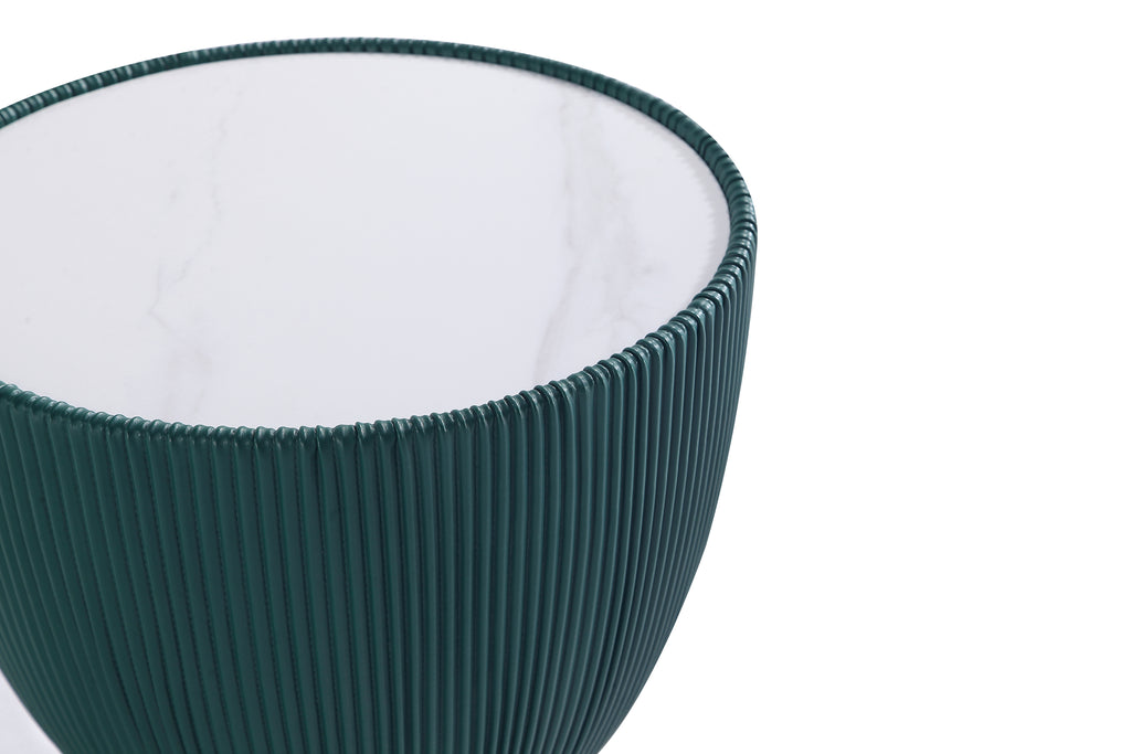 Anderson Sintered Stone Top Upholstered End Table