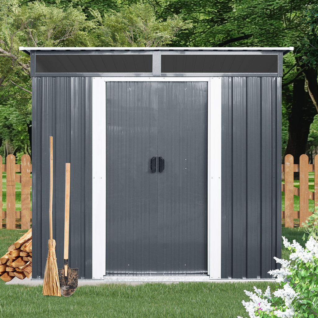 6ft x 5ft Outdoor Metal Storage Shed with Window