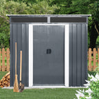 6ft x 5ft Outdoor Metal Storage Shed with Window