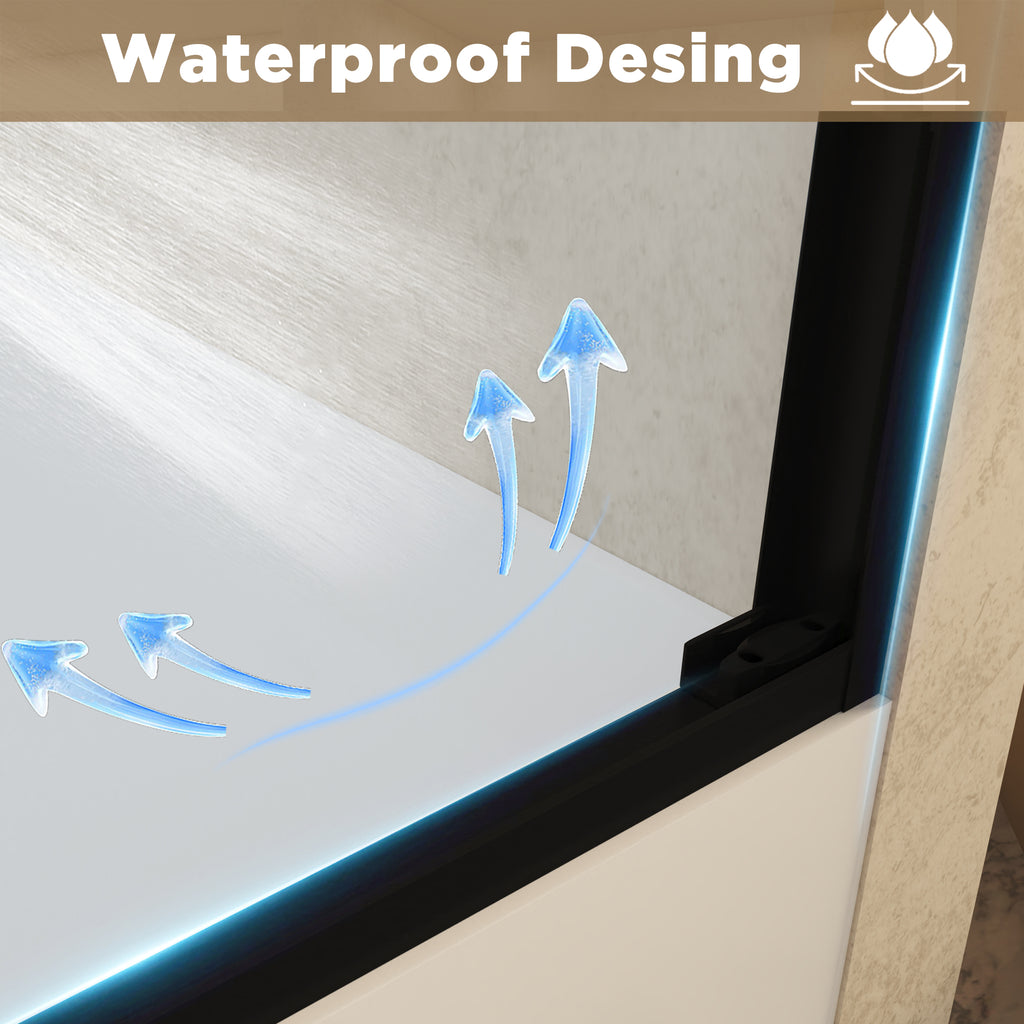 Tempered Glass Double Sliding Shower Door