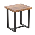 Walnut Night Stand, MDF Side Table with Metal Legs