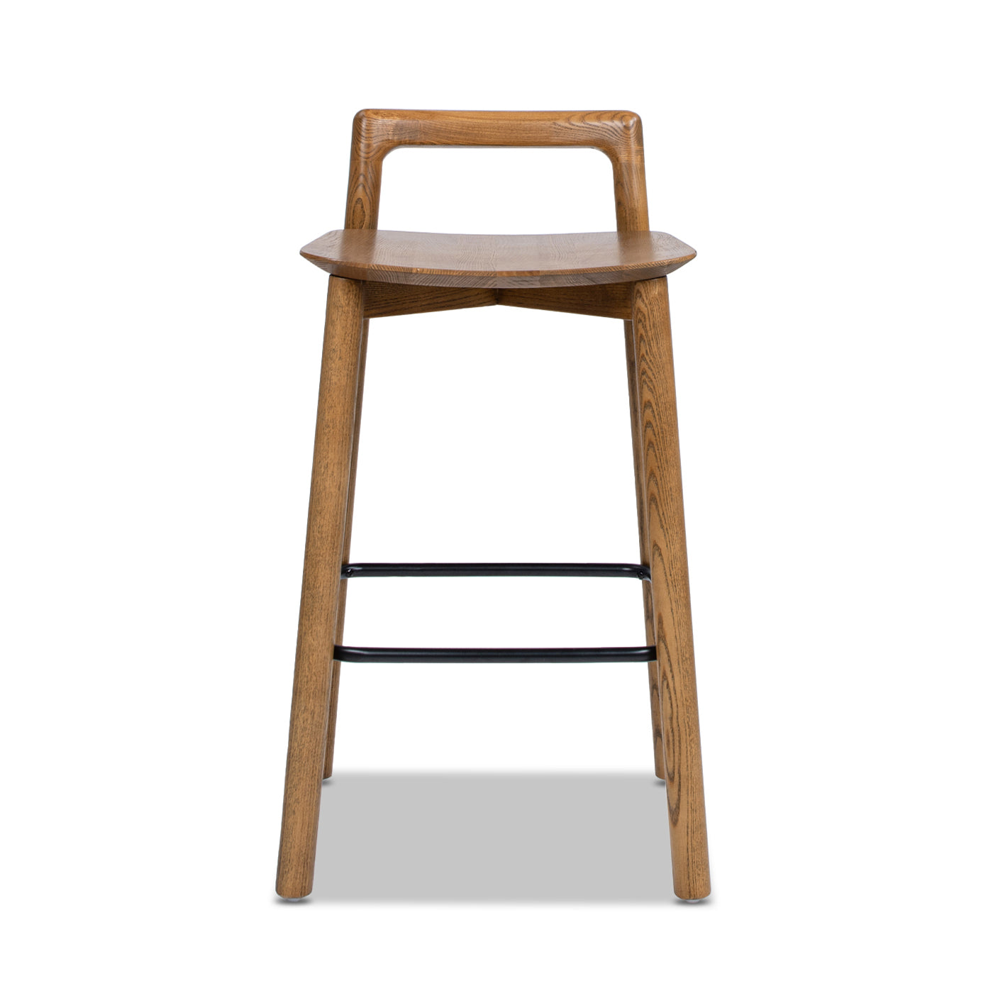 Sven 26.5" Modern Minimalist Low Back Wood Counter Stool