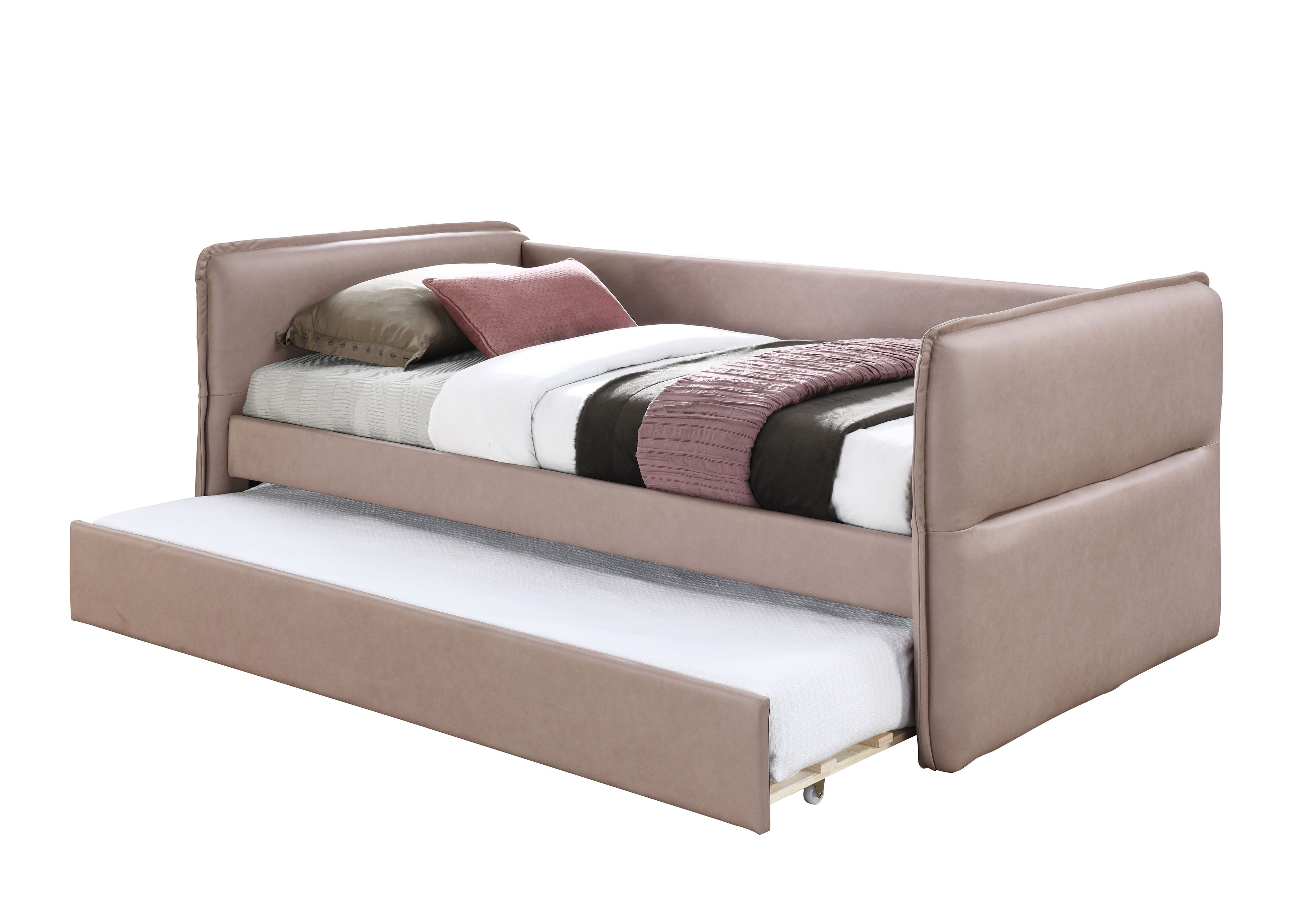 Daybed With a Trundle in Dusty Rose