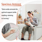 Manual Rocker Recliner Chair for Adults - PU Light Gray