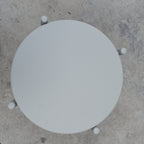 Metal Round Side Table with 2-Tier Design