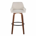 30" Contemporary Fixed-Height Barstool with Swivel