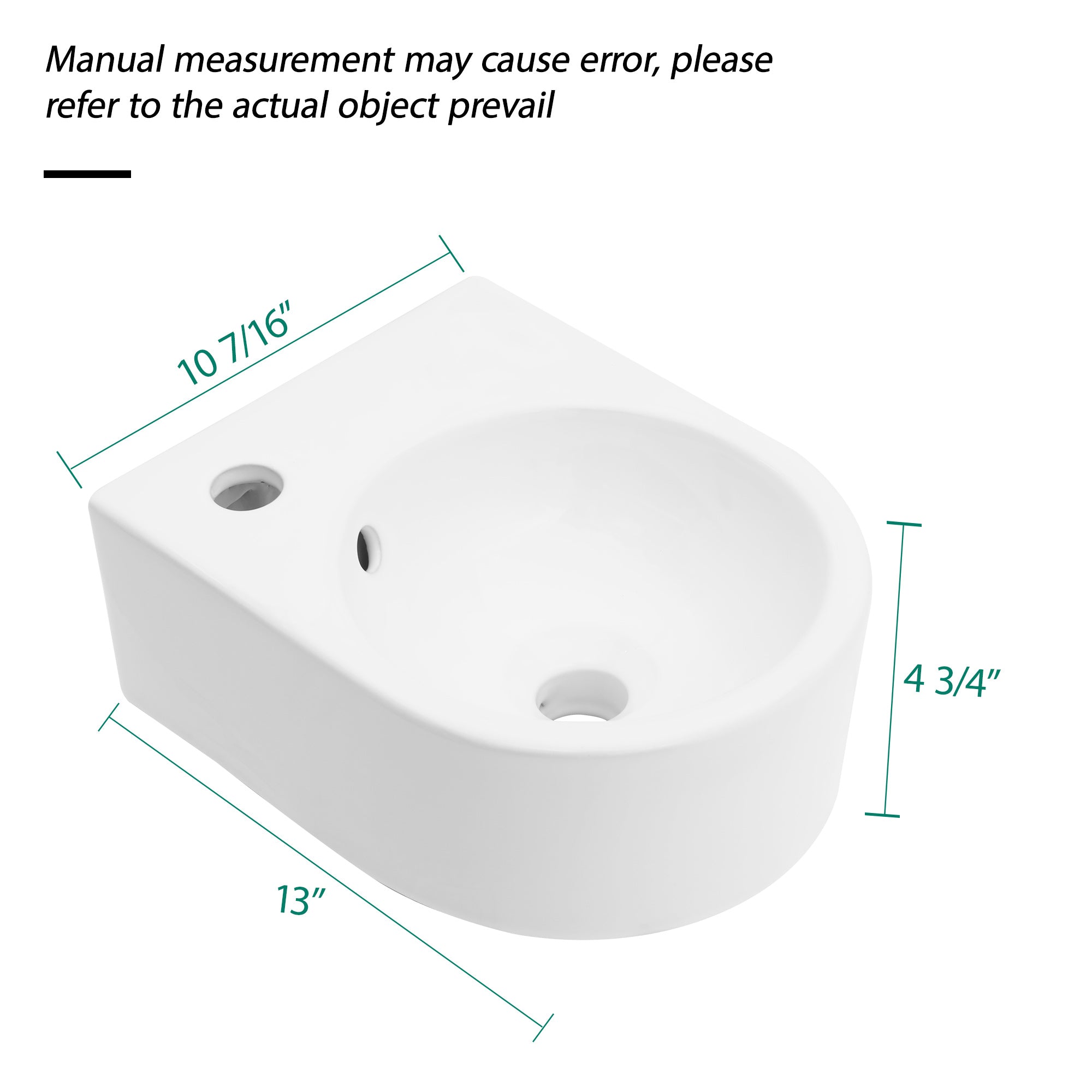 Stain Resistant Rectangular Bathroom Sink