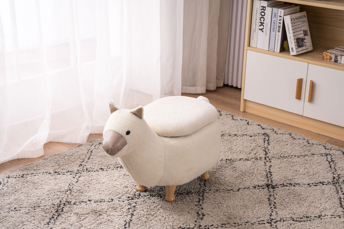 Leo the Llama Stroage Ottoman