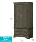 Louis Phillipe G3105-A Armoire