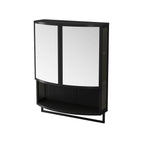 23.62" Modern Arched Glass Double-Door Wardrobe