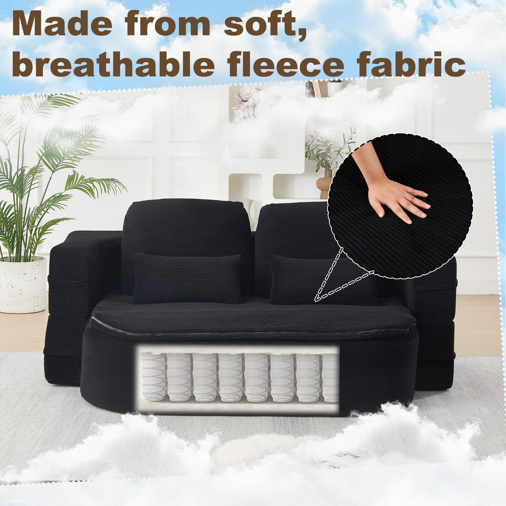 75'' 2-in-1 Foldable Sofa Bed