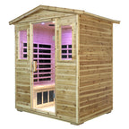 Four Person Far-Infrared Old Fir Outdoor Sauna Room