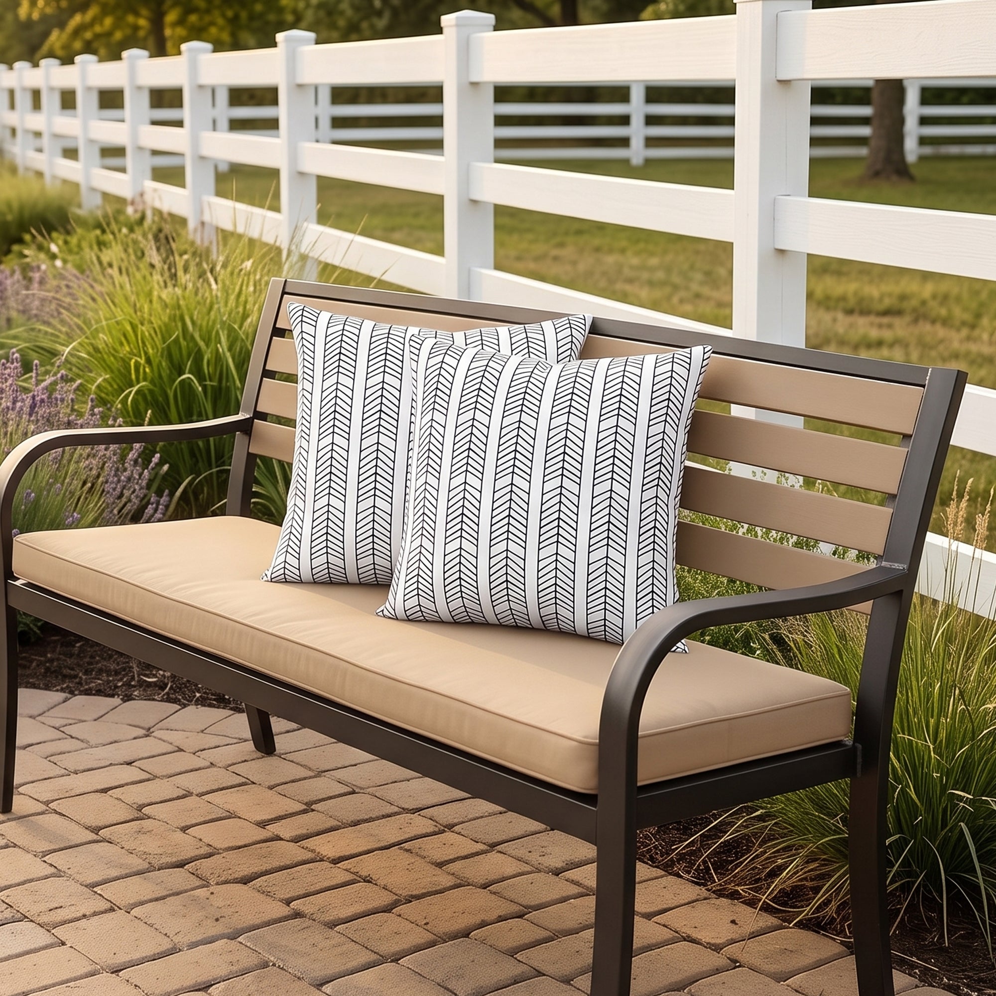 2 Pack Outdoor Lumbar Pillow Covers