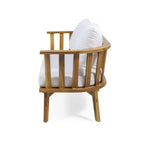 2-Person Outdoor Acacia Wood Patio Seating Group