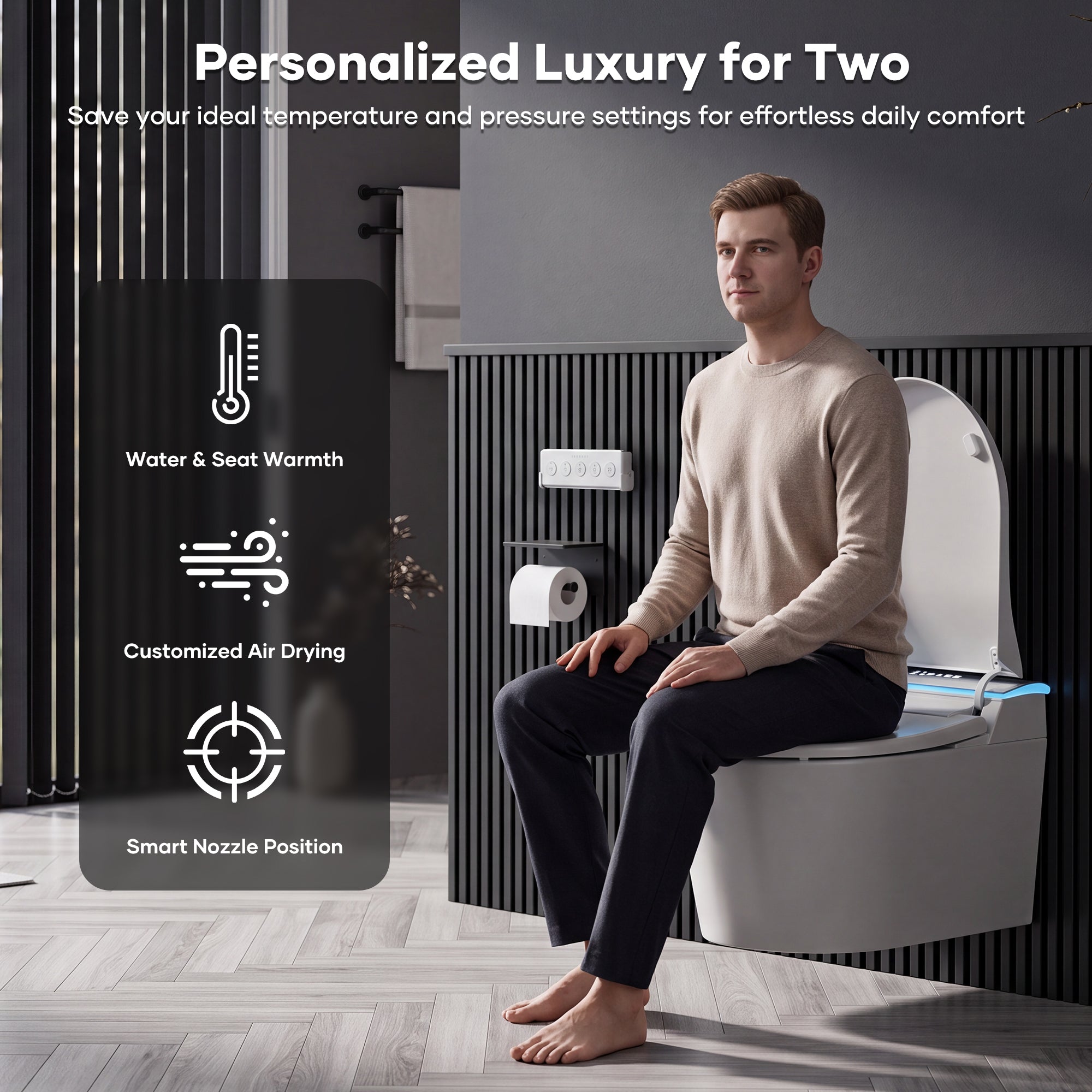Wall-mounted Smart Toilet with Aromatherapy Deodorization