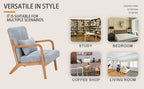 Mid-Century Modern Accent Chair with Solid Wood Frame