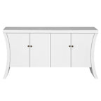 Refined Industrial 4-Door Credenza