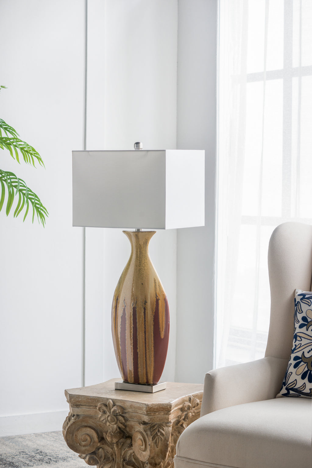 16x10.5x36" Ceramic Table Lamp