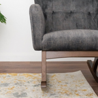 Alistair Solid Wood Rocking Chair with Stain Resistant Fabric