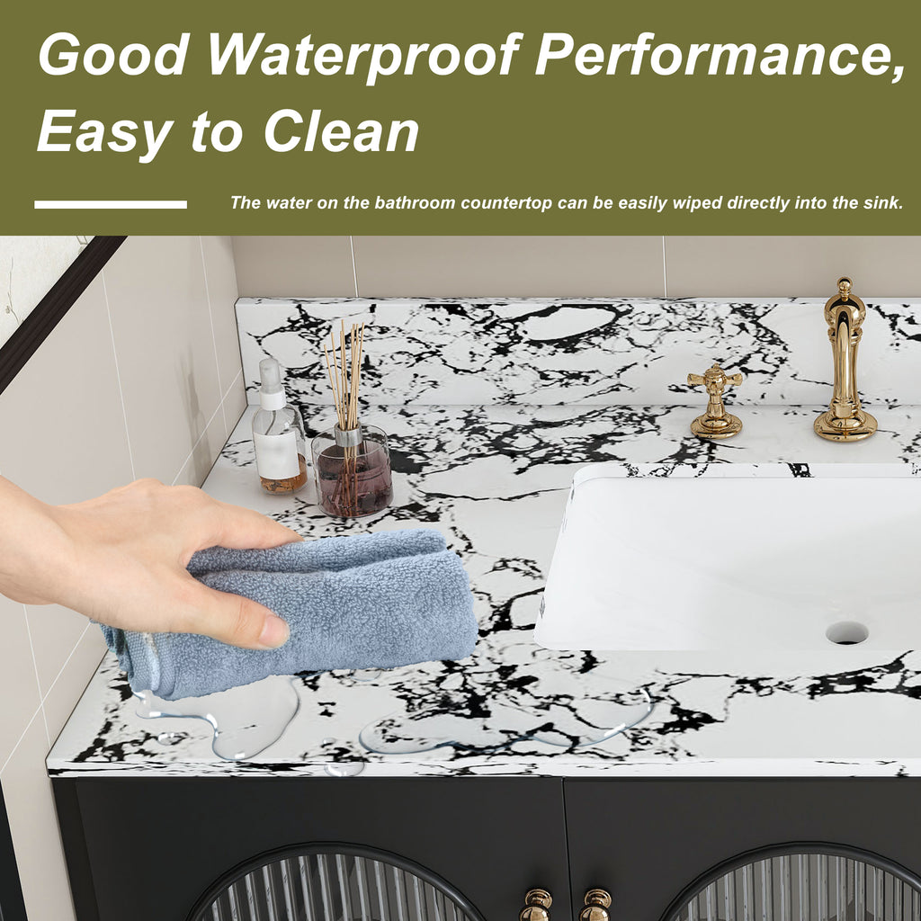 43"x22" Bathroom Vanity Top with Undermount Sink and Backsplash