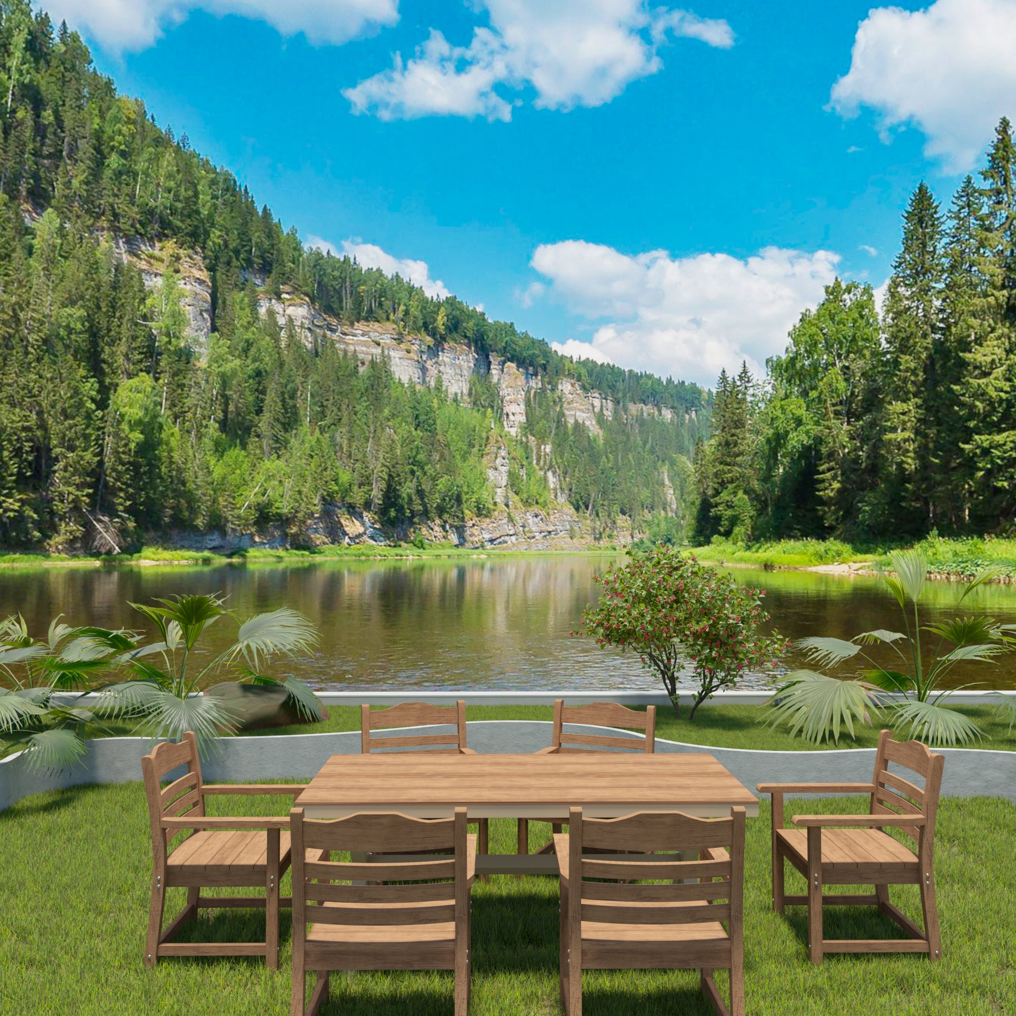 Patio Dining Chair with Armset Set of 2