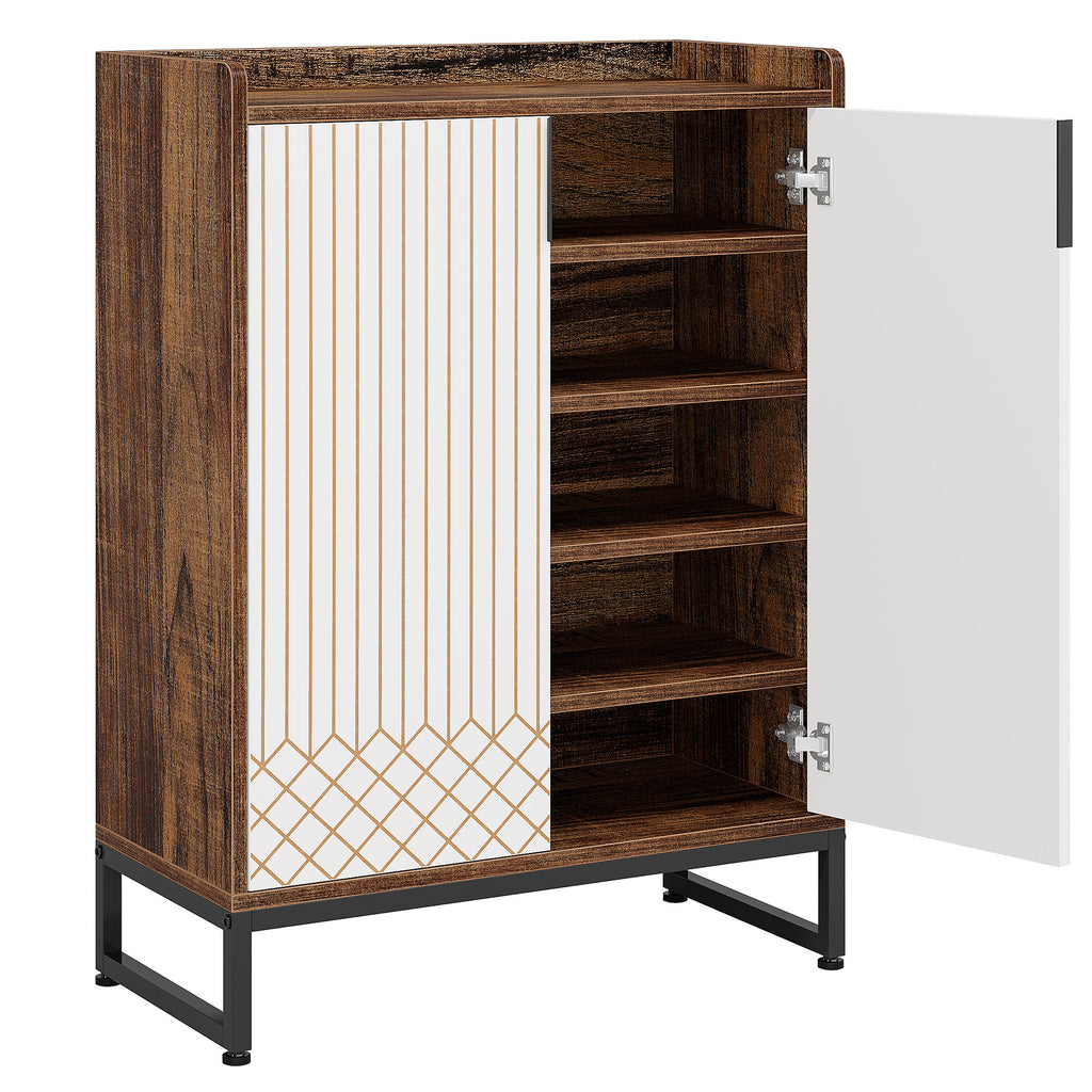 29.52" Brown Shoe Cabinet