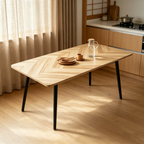 Modern Minimalist MDF Wood Color Desktop Dining Table