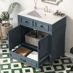 30'' Bathroom Vanity with Ceramic Sink and Soft Closing Doors