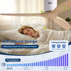 52 Inch American Modern Cozy Vibrant Fan