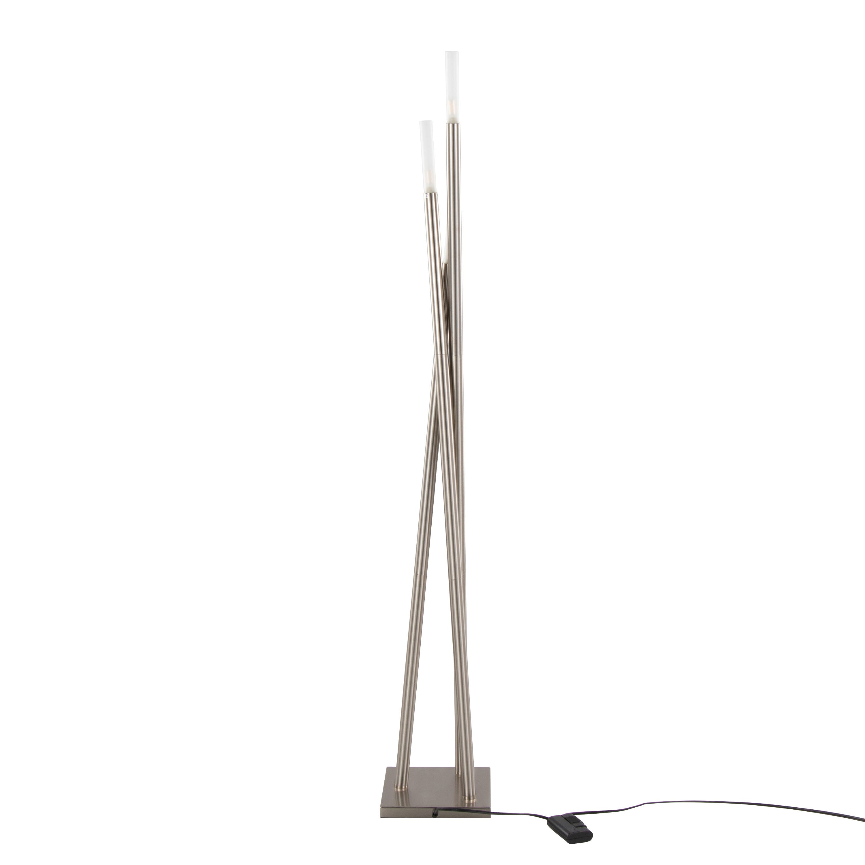 Icicle Contemporary Floor Lamp in Brushed Nickel