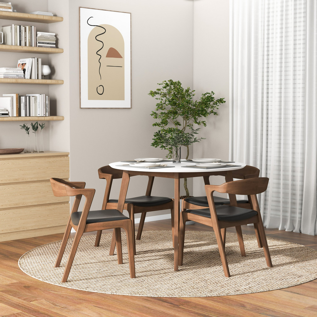 Alina Contemporary Dining Table with Smooth Finish