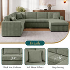 Oversized Sectional Sofa with Chaise Lounge