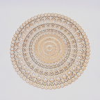 Wooden Floral Hand Carved Mandala Round Wall Decor - 48"