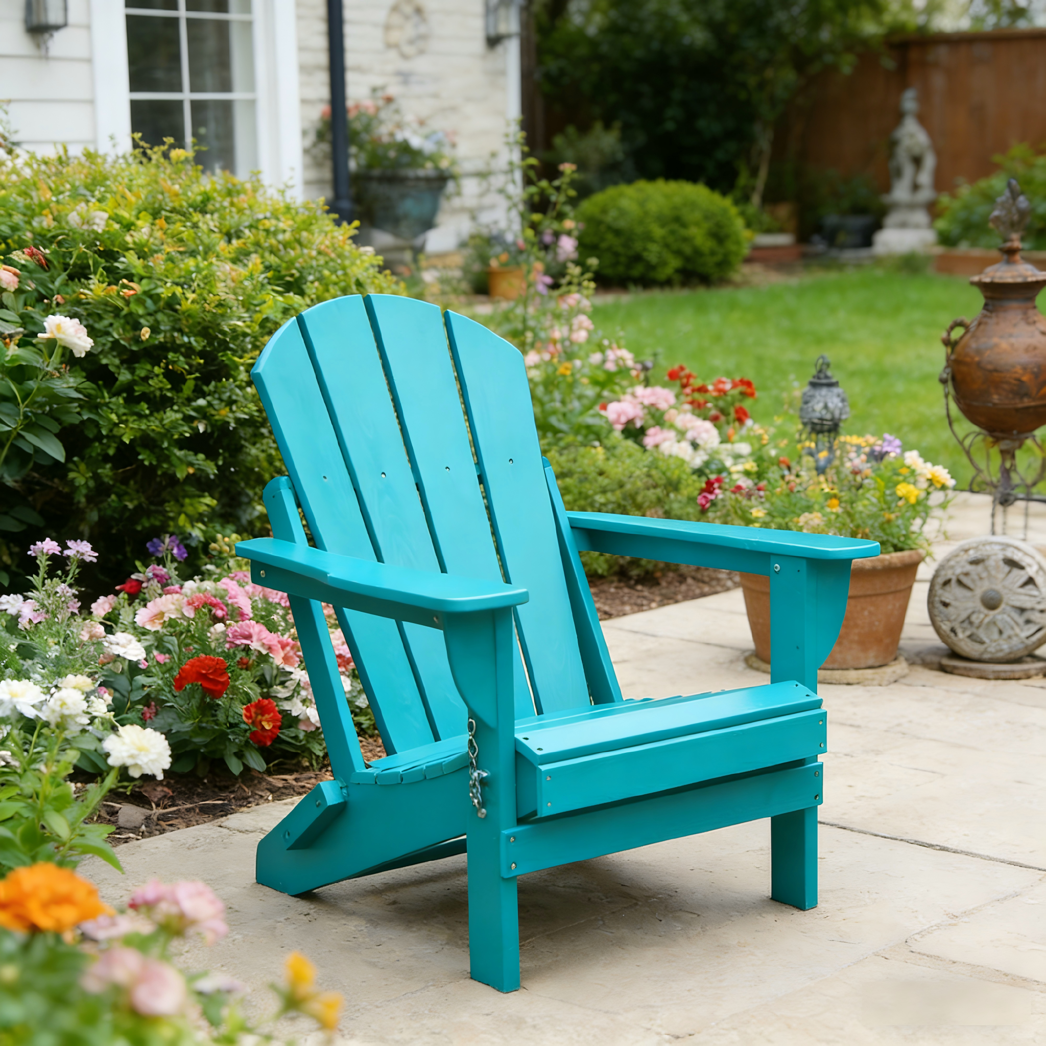Adirondack Folding Chair with Dual Cup Holders