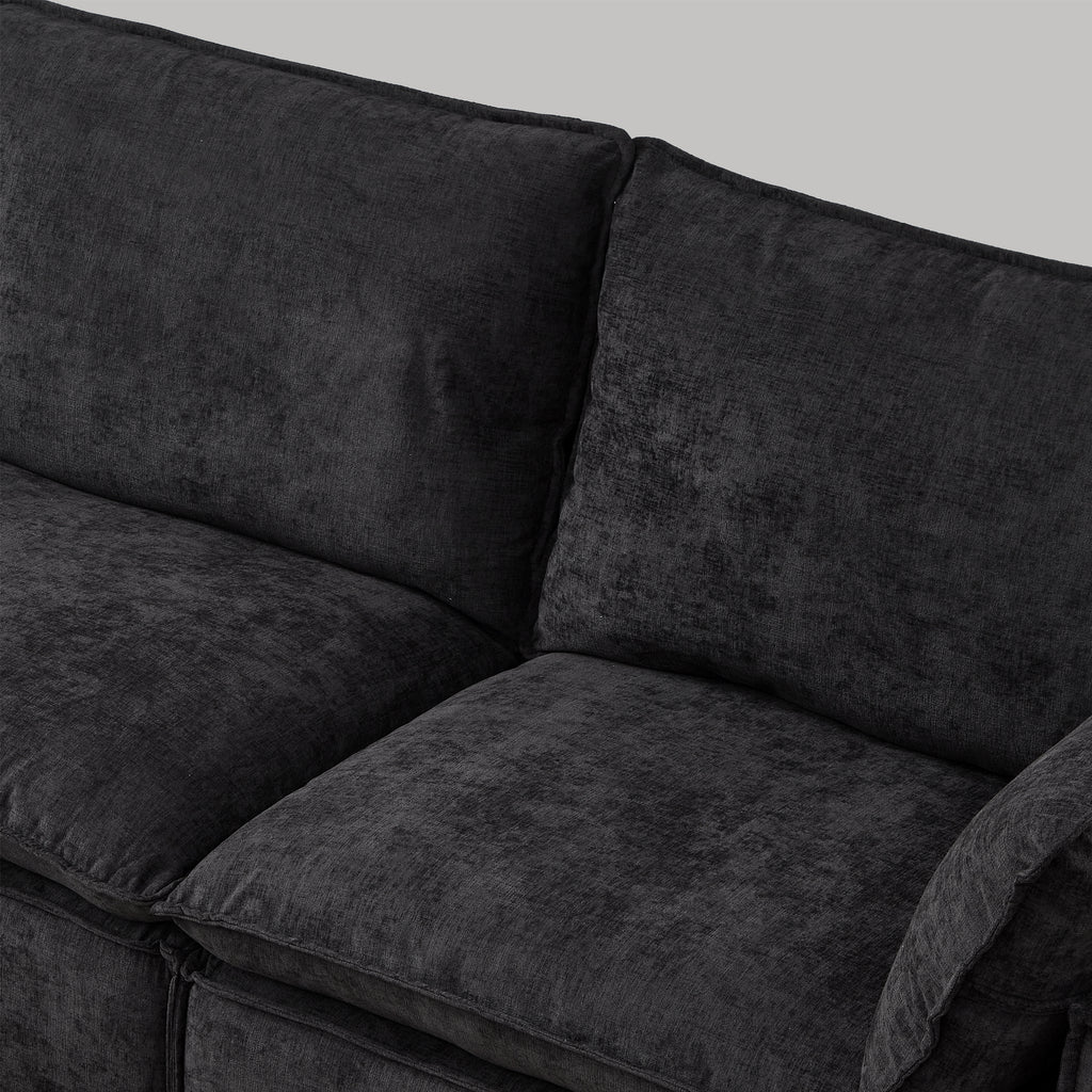 108.5" Modular Sectional L Shape Sofa with Movable Ottoman