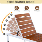 Outdoor Chaise Lounges with Adjustable Backrest