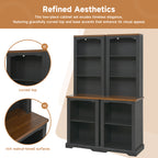 On-Trend Two-Piece Elegant Freestanding Tall Cabinet