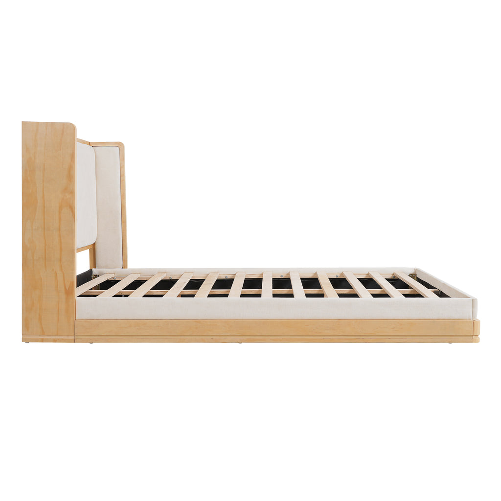Mid-Century Modern Wood Bed Frame