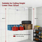 Overhead Garage Storage Rack 3x6 FT for High Ceilings