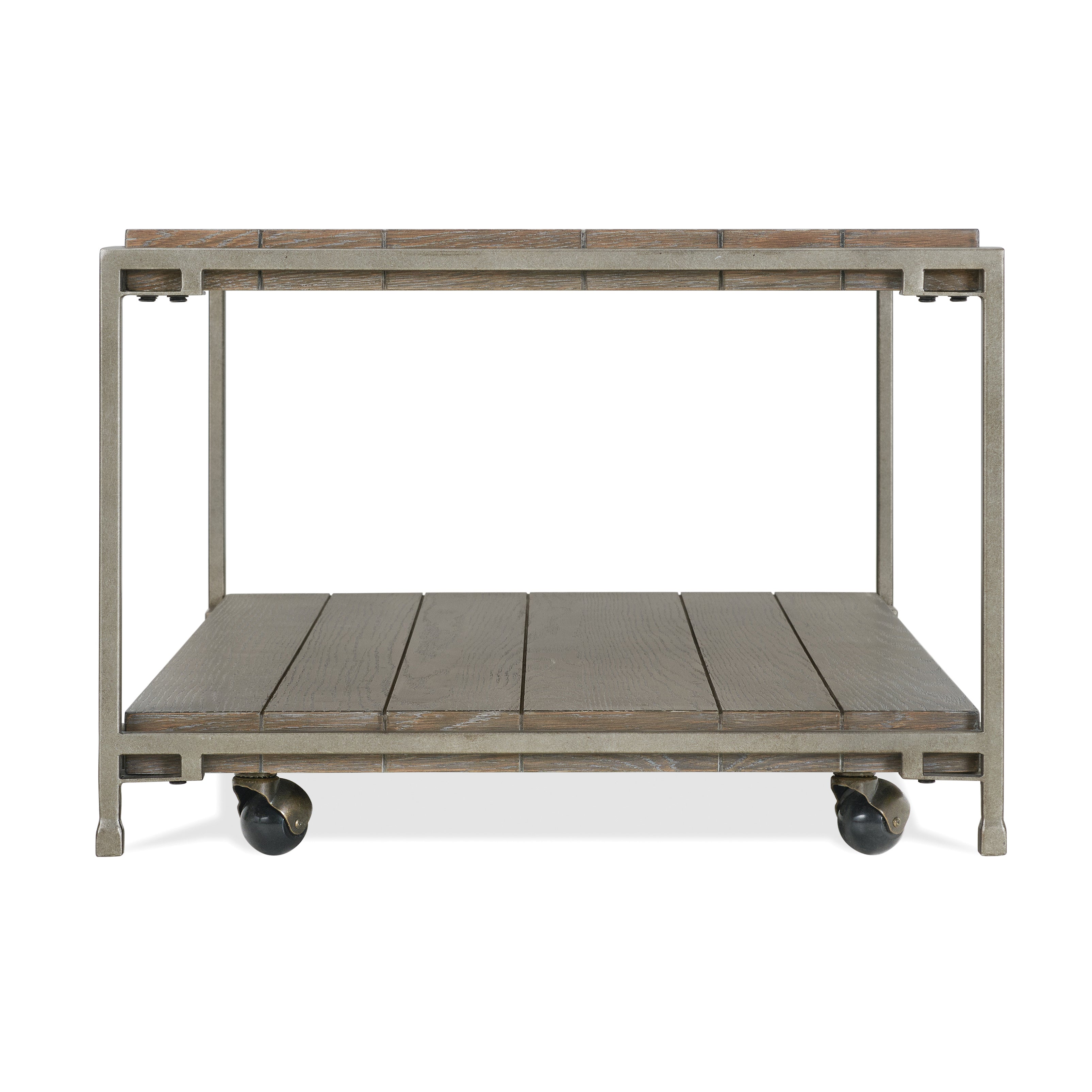 Corbeta 3-Piece Metal Frame Wood Living Room Coffee Table and 2 End Tables Set