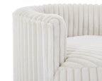 Malna Plush Wide Wale Corduroy Upholstered Barrel Accent Chair
